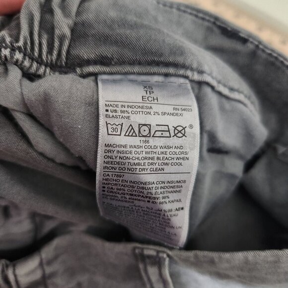 Old Navy Shorts XS Everyday Easy Chino Gray Elastic Waist Casual Cotton Blend - Picture 4 of 11